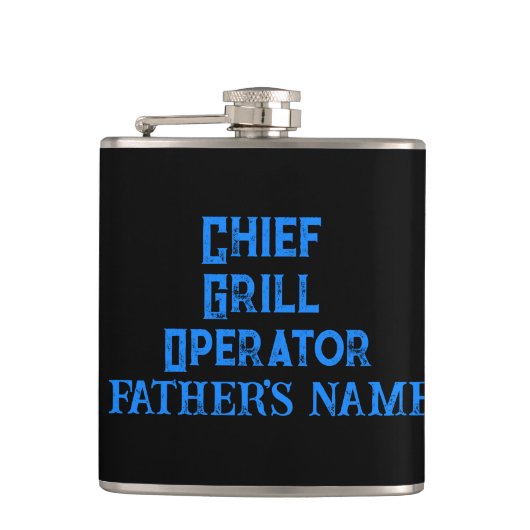 Persoonlijke cadeaus voor grilling van pap vinylaf heupfles (Voorkant)