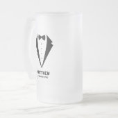 Persoonlijke cadeaus voor Groomsmen Matglas Bierpul (Voorkant links)