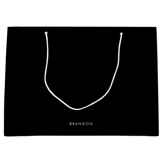 Persoonlijke Cadeaus Voor Mannen Grote Zwarte Cade Large Cadeautasje (Voorkant)