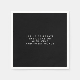 Persoonlijke cadeaus voor mannen met zwart papier  servet