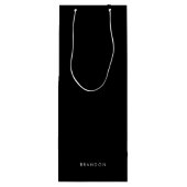 Persoonlijke cadeaus voor mannen Wijn Zwarte cadea Wijn Cadeautas (Achterkant)