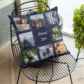 Persoonlijke Cadeaus voor Oudere Ouders Paren Blau Kussen