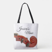 Persoonlijke cadeaus voor Violin Players Tote Bag (Achterkant)