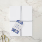Persoonlijke cadeautag met gingham motief cadeaulabel (Met Touw)