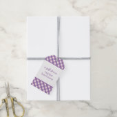 Persoonlijke cadeautag met gingham motief cadeaulabel (Met Touw)