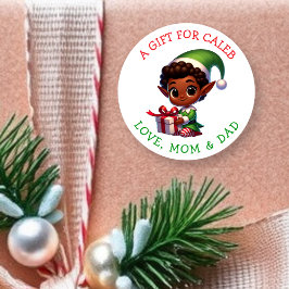 Persoonlijke cadeautag voor jou Kerstcadeautags  Ronde Sticker