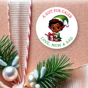 Persoonlijke cadeautag voor jou Kerstcadeautags  Ronde Sticker