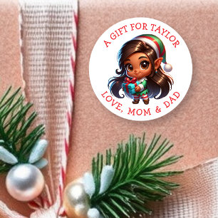 Persoonlijke cadeautag voor jou Kerstcadeautags Ronde Sticker