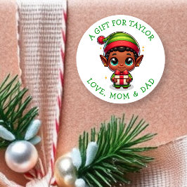 Persoonlijke cadeautag voor jou Kerstcadeautags  Ronde Sticker