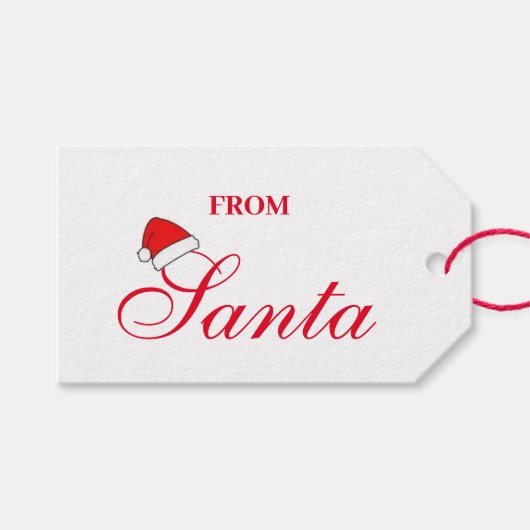 Persoonlijke Cadeautags - Van de Kerstman Cadeaulabel (Voorkant (Horizontaal))