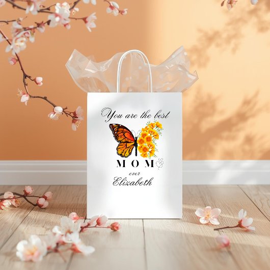 Persoonlijke cadeautas met bloemvlinder