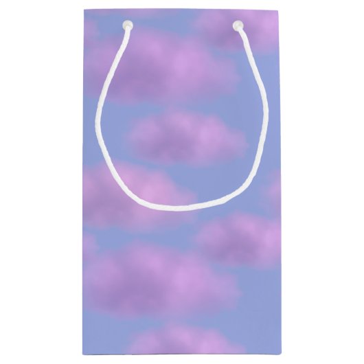 Persoonlijke cadeautas met zachte roze wolken (Achterkant)