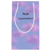 Persoonlijke cadeautas met zachte roze wolken (Voorkant)