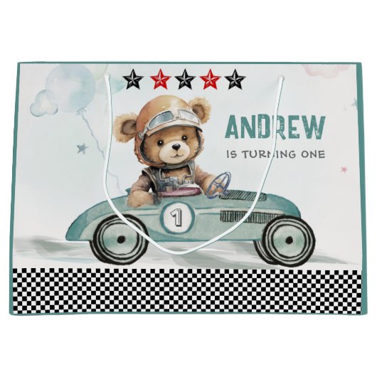 Persoonlijke cadeautas voor raceauto's (Voorkant)