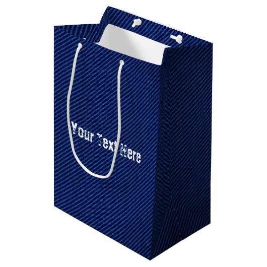 Persoonlijke cadeautaszak met aangepaste tekst nam medium cadeauzakje (Voorkant Gekanteld)