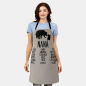 Persoonlijke cadeautjes met de naam Nana Beer Schort (Gedragen)