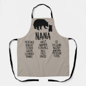 Persoonlijke cadeautjes met de naam Nana Beer Schort (Voorkant)