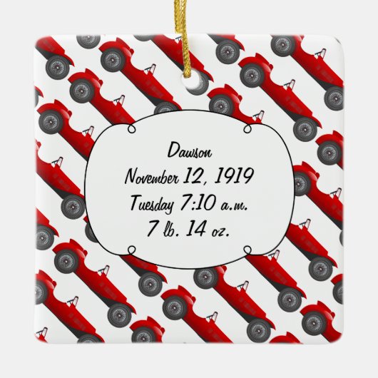 Persoonlijke cadeautjes voor Classic Baby Stat Keramisch Ornament (Voorkant)