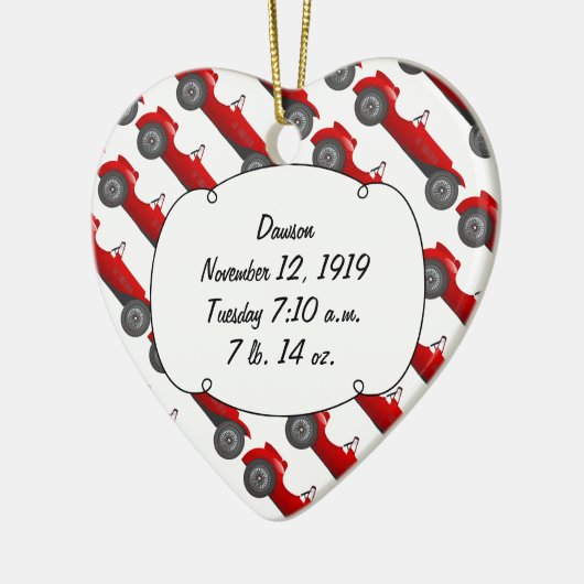 Persoonlijke cadeautjes voor Classic Baby Stat Keramisch Ornament (Links)