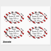 Persoonlijke cadeautjes voor Classic Baby Stat Ovale Sticker (Vel)