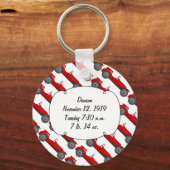 Persoonlijke cadeautjes voor Classic Baby Stat Sleutelhanger (Voorkant)