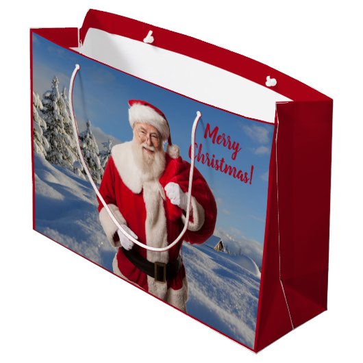 Persoonlijke cadeautjes voor kerstmis groot cadeauzakje (Achterkant Gekanteld)