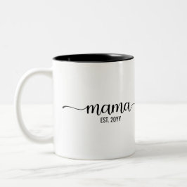 Persoonlijke cadeautjes voor mama. tweekleurige koffiemok