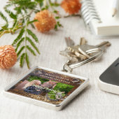 Persoonlijke cadeautjes voor paardenovers, Hoefijz Sleutelhanger (Zijkant)