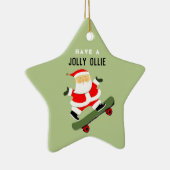 Persoonlijke cadeautjes voor Skateboarding Holiday Keramisch Ornament (Rechts)