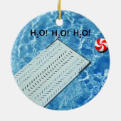 Persoonlijke cadeautjes voor zwemgijzelaars keramisch ornament (Achterkant)