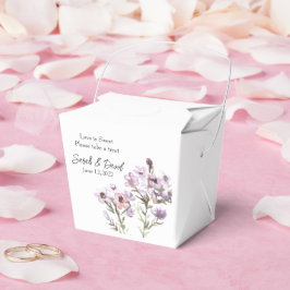Persoonlijke cadeauverpakking - Elegante paarse bl Bedankdoosjes