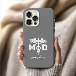 Persoonlijke Caduceus Hoesje Gift Dokter iPhone 15 Pro Case
