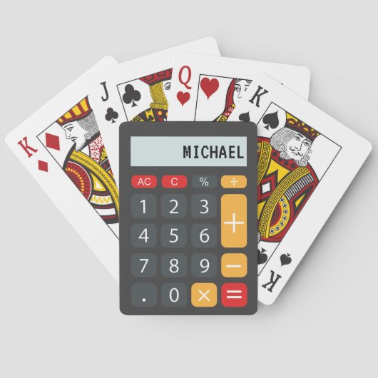 Persoonlijke calculator pokerkaarten (Achterkant)