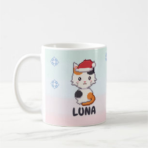 Persoonlijke Calico Kat Kerstmok Koffiemok