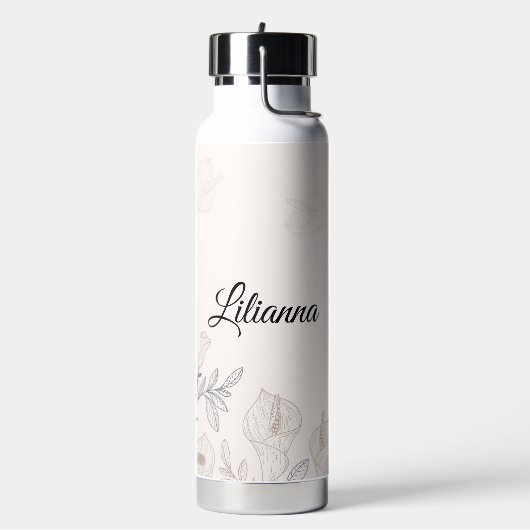 Persoonlijke Calla Lelies Waterfles (Links)