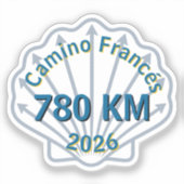 Persoonlijke Camino de Santiago Rugzak Patch Sticker (Voorkant)