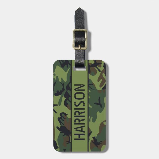 Persoonlijke Camo Bagagelabel (Voorkant verticaal)