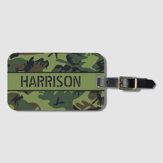 Persoonlijke Camo Bagagelabel (Voorkant (horizontaal))