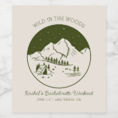 Persoonlijke Camp Bachelorette Party Wijn Etiket (Enkel label)