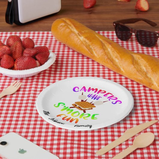 Persoonlijke campers papieren bordje (Picknick)
