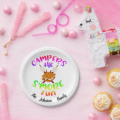 Persoonlijke campers papieren bordje (Feest)