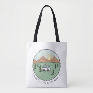 Persoonlijke Campers Van Life Outdoor Mountain Tote Bag