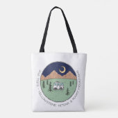 Persoonlijke Campers Van Life Outdoor Mountain Tote Bag (Achterkant)