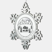 Persoonlijke Campers Van Life Paren Tin Sneeuwvlok Ornament (Rechts)