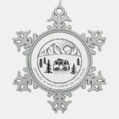 Persoonlijke Campers Van Life Paren Tin Sneeuwvlok Ornament (Voorkant)