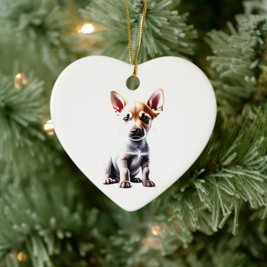 Persoonlijke Canaan Dog Puppy Keramisch Ornament (Boom)