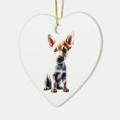Persoonlijke Canaan Dog Puppy Keramisch Ornament (Links)