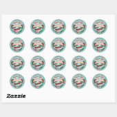 Persoonlijke Canada Day-hoststickers. Ronde Sticker (Vel)