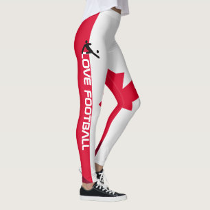 Persoonlijke Canada Liefde Voetbal Leggings