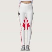 Persoonlijke Canada Liefde Voetbal Leggings (Voorkant)